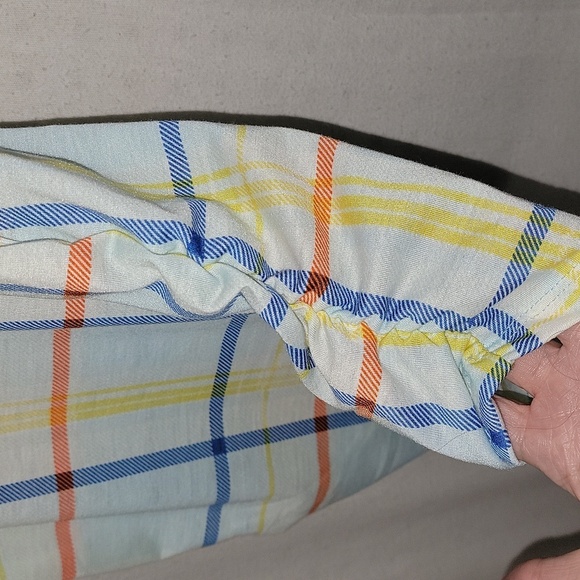 New York Laundry Blue and Yellow Sleeveless Blouse size small NWT - Picture 7 of 8